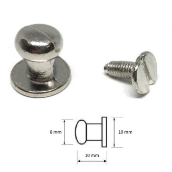 Nikkel pisztolygomb 8 mm