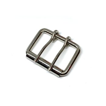Nikkel pergős csat 50 mm x 6 mm dupla nyelves