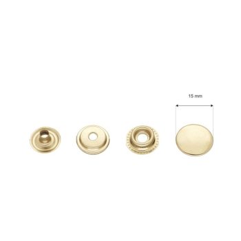 Arany rézalapú autós patent 15 mm