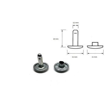 Horganyzott duplafejű szegecs 10 mm
