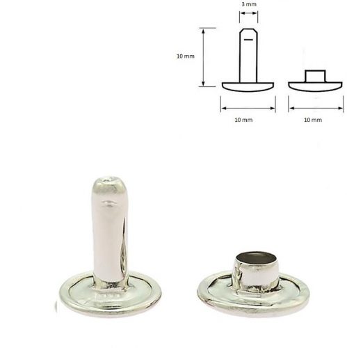 Rozsdamentes acél Duplafejű szegecs 10 mm
