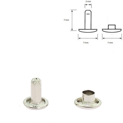 Rozsdamentes acél Duplafejű szegecs 7 mm
