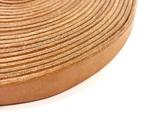 Natúr bőrszíj 25 mm x 4 mm (10 méter)