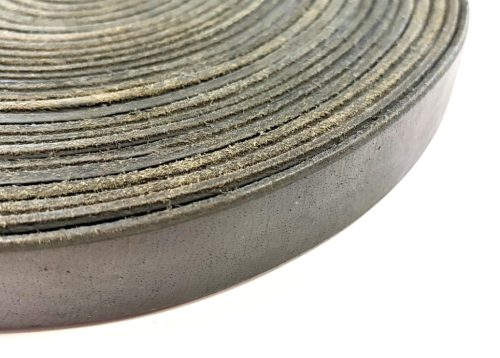 Fekete bőrszíj 25 mm x 4 mm (10 méter)
