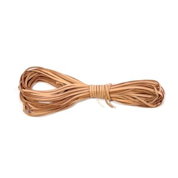 Natúr szögletes bőrcsík 3 mm x 1,2 mm  (10 méter)