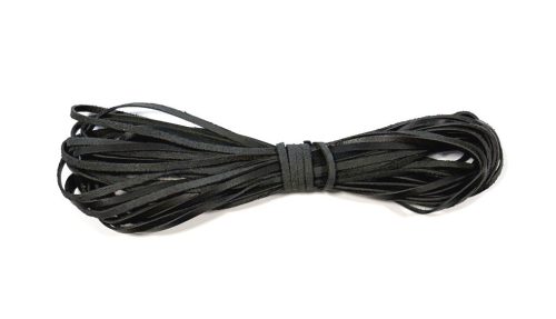 Fekete szögletes bőrcsík 3 mm x 1,2 mm  (10 méter)