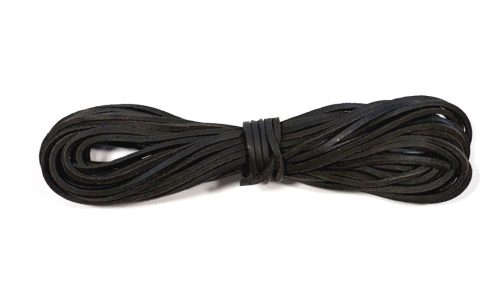 Fekete szögletes bőrcsík 3 mm x 3 mm (10 méter)