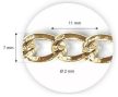 Arany lánc 11 mm x 7 mm