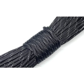 Paracord Type III 550 Black Gray Line