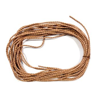 Natúr fonott bőrzsinór 3 mm (10 méter)
