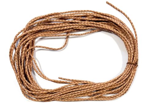Natúr fonott bőrzsinór 3 mm (10 méter)