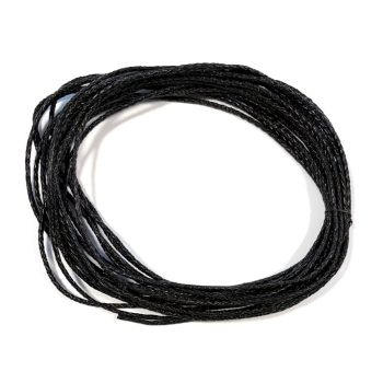 Fekete fonott bőrzsinór 3 mm (10 méter)