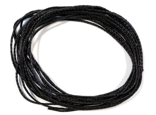 Fekete fonott bőrzsinór 3 mm (10 méter)