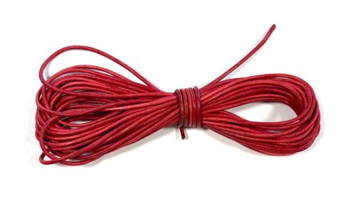 Piros bőrzsinór 3 mm (10 méter)