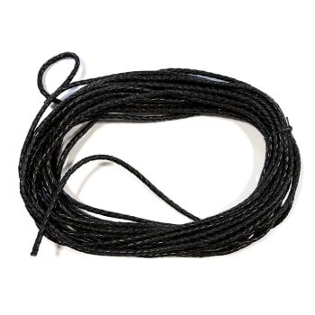 Fekete fonott bőrzsinór 4 mm (10 méter)