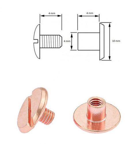 Rose gold Chicago csavar 4 mm