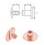 Rose gold Chicago csavar 4 mm
